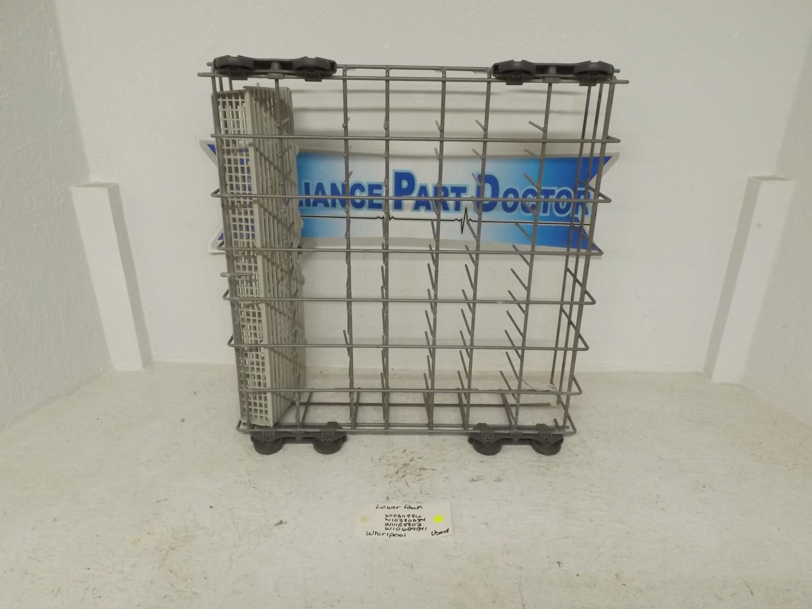 Whirlpool Dishwasher W10311986 W10380384 W11158802 W10629541 Lower Rack Used Whirlpool Dishwasher W10311986 W10380384 W11158802 W10629541 Lower Rack Used